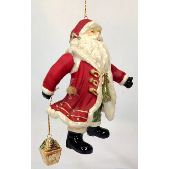Dillard's Trimmings Set Of 2 Santa Bell Ornaments Arms & Legs Move - Picture 4 of 11